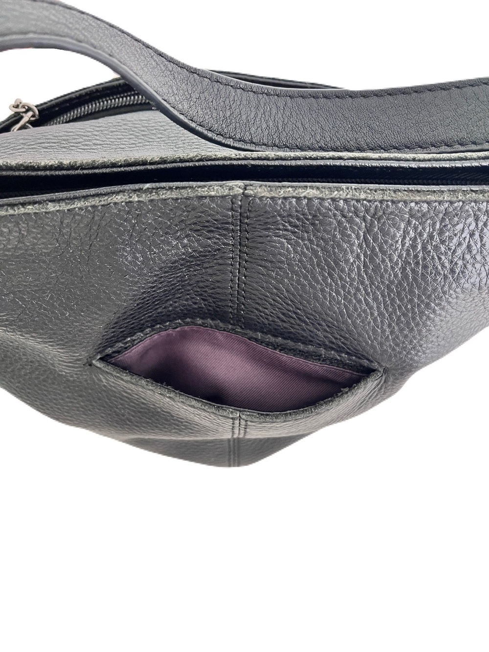 The Sak Black Leather ‘Lucia’ Hobo Shoulder Bag - Picture 7 of 11
